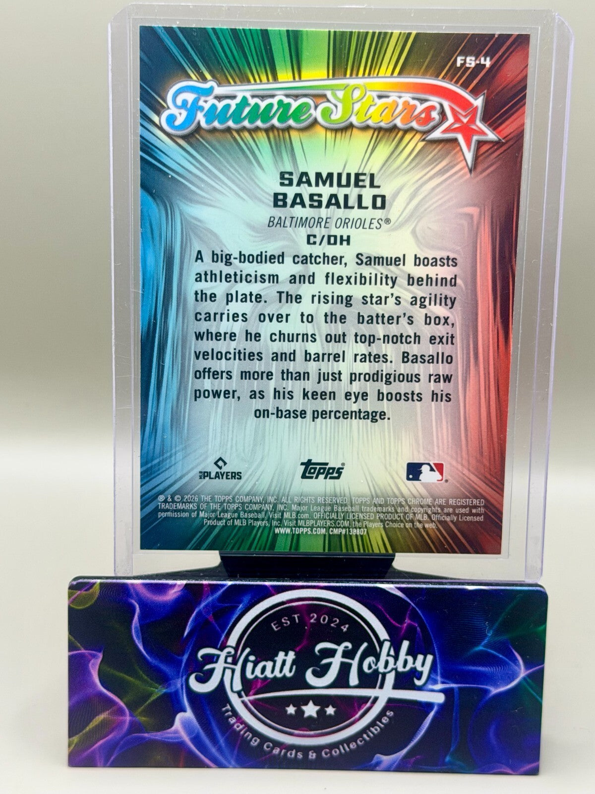 2026 Topps Chrome - #FS-4 Samuel Basallo - Future Stars (RC)
