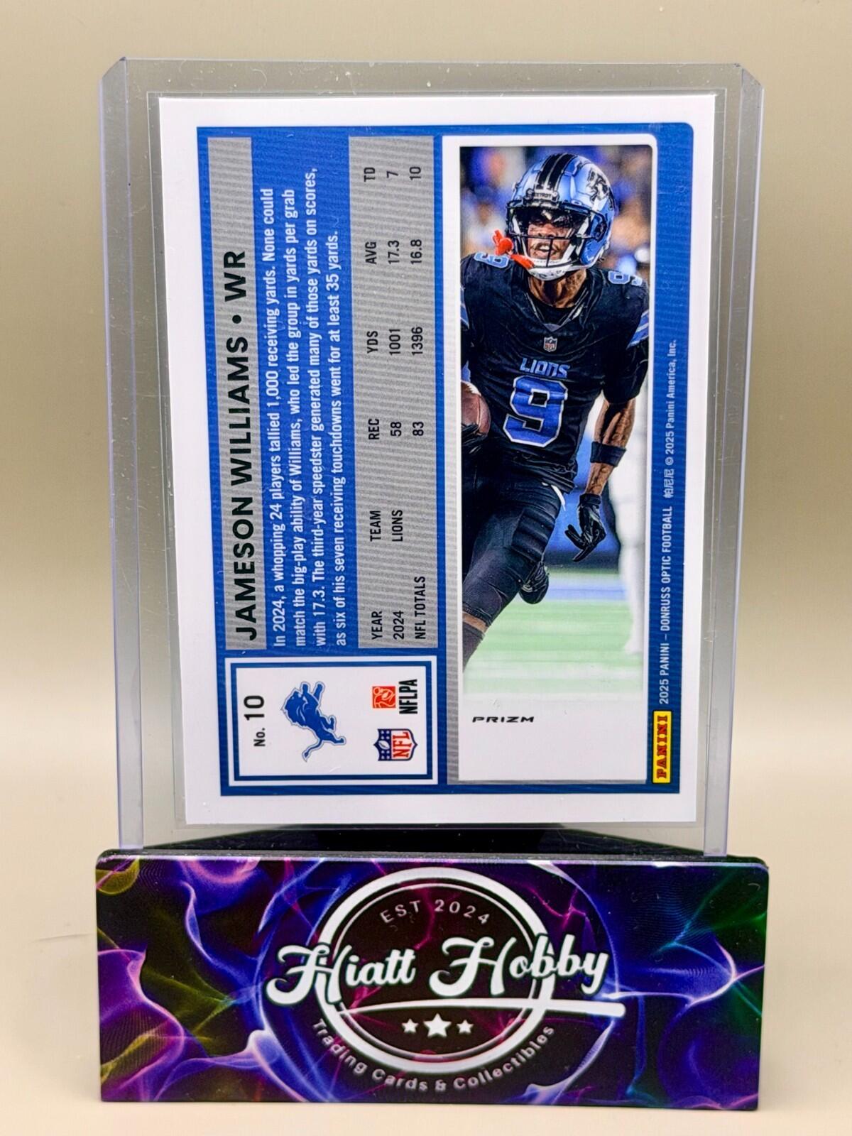 2025 Panini Donruss Optic - #10 Jameson Williams - Holo Prizm
