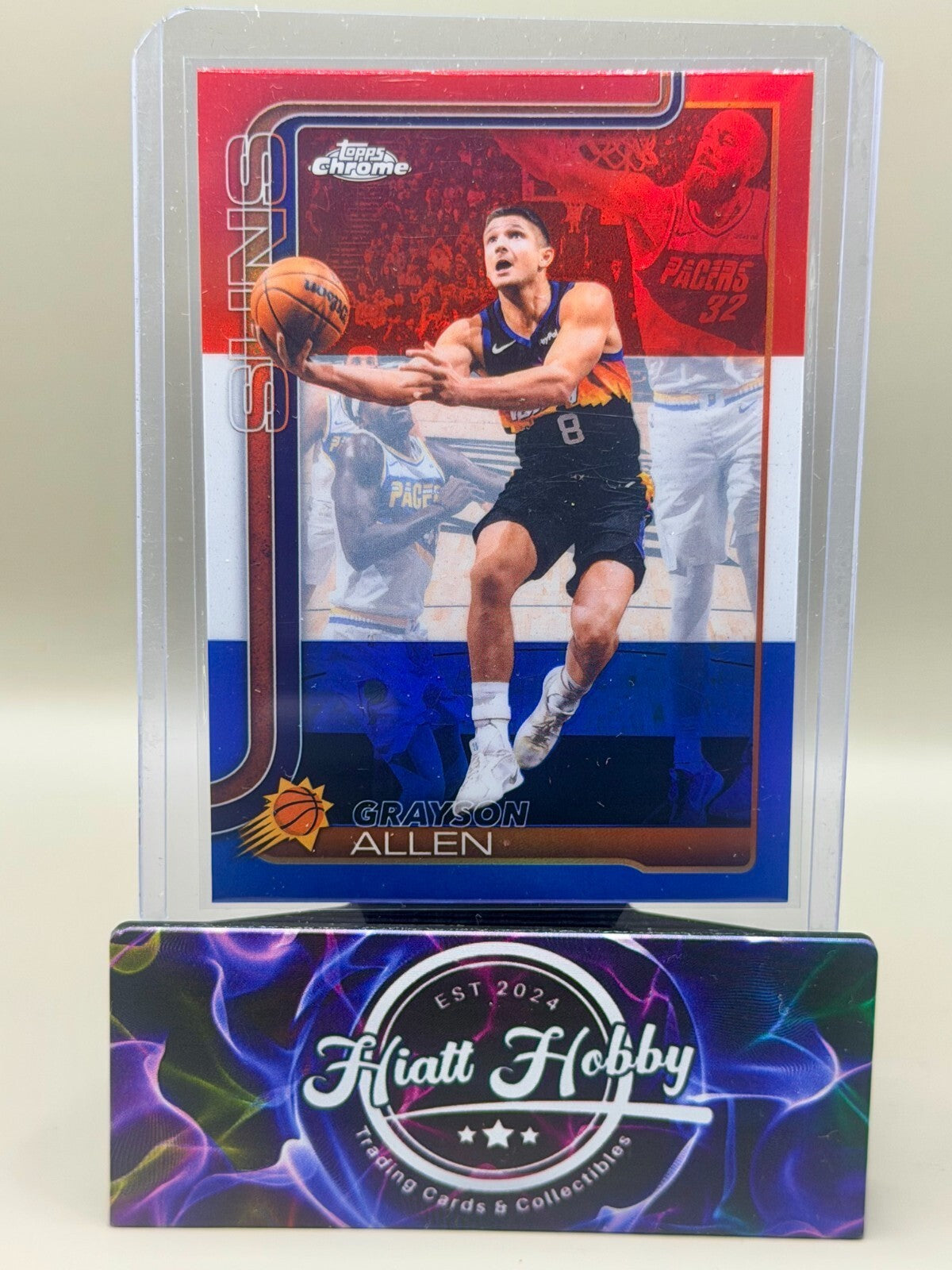 2025-26 Topps Chrome Update - #95 Grayson Allen - Red White & Blue Refractor