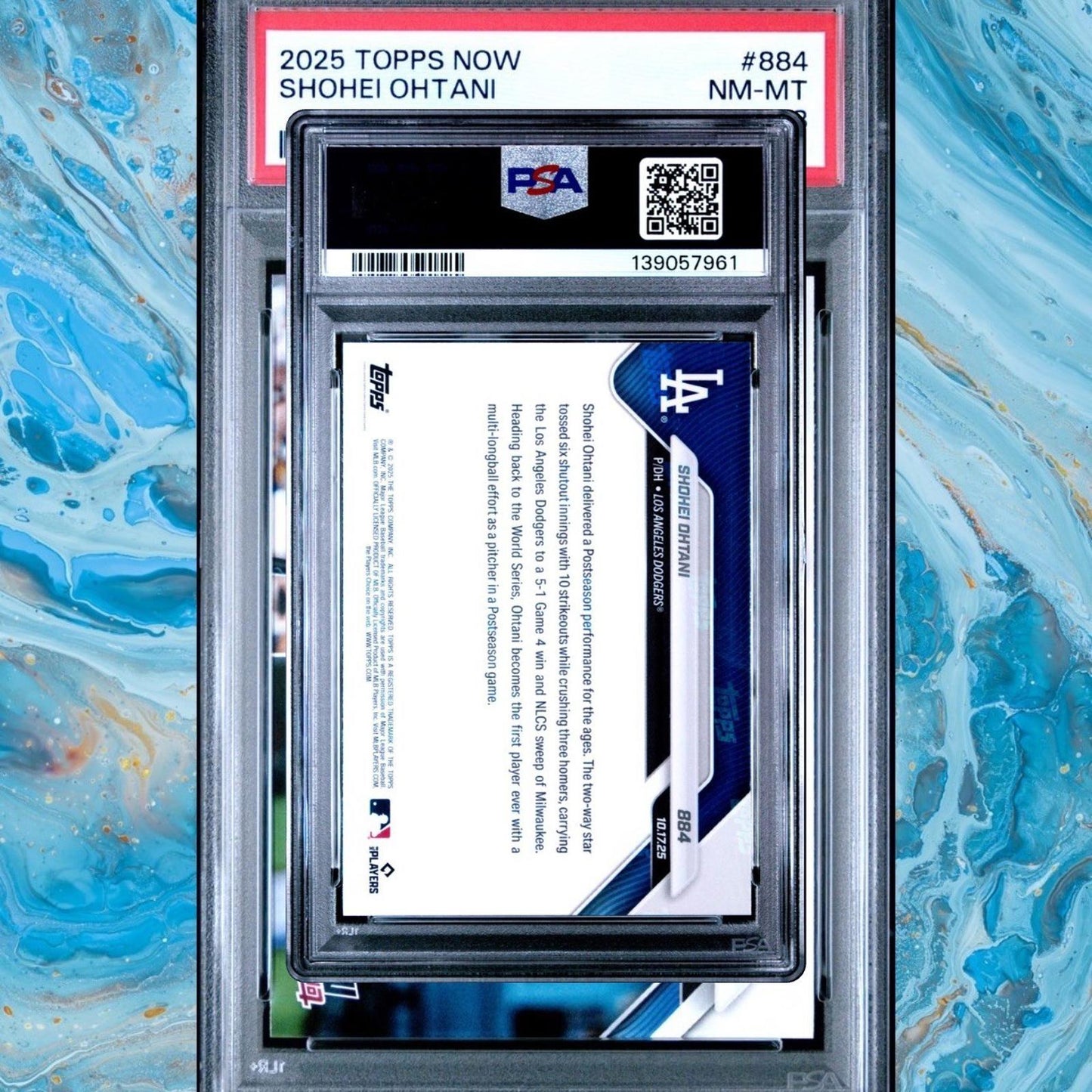 2025 Topps Now #884 Shohei Ohtani - PSA 8
