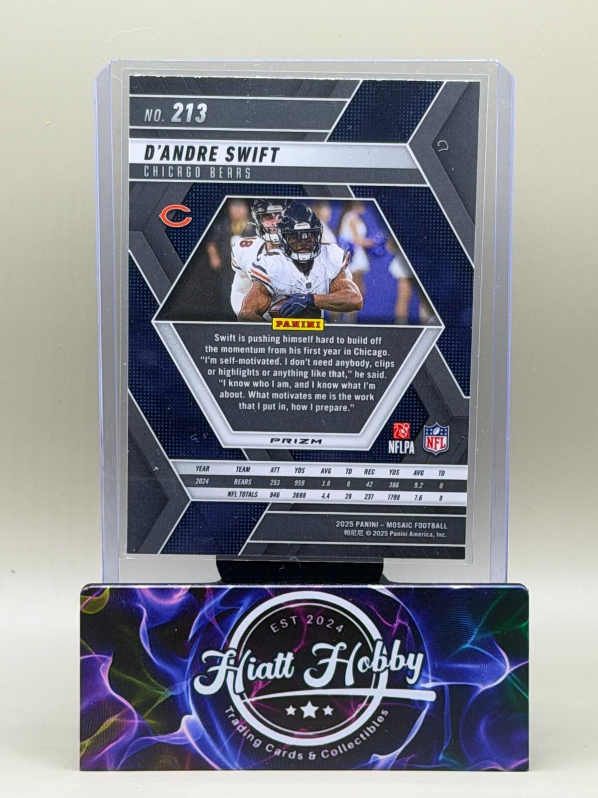 2025 Panini Mosaic Football - #213 D'Andre Swift - Silver
