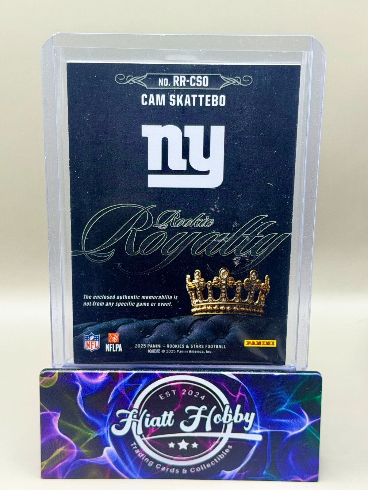 2025 Panini Rookies & Stars #RR-CSO Cam Skattebo - Rookie Royalty Prime /25 (RC)