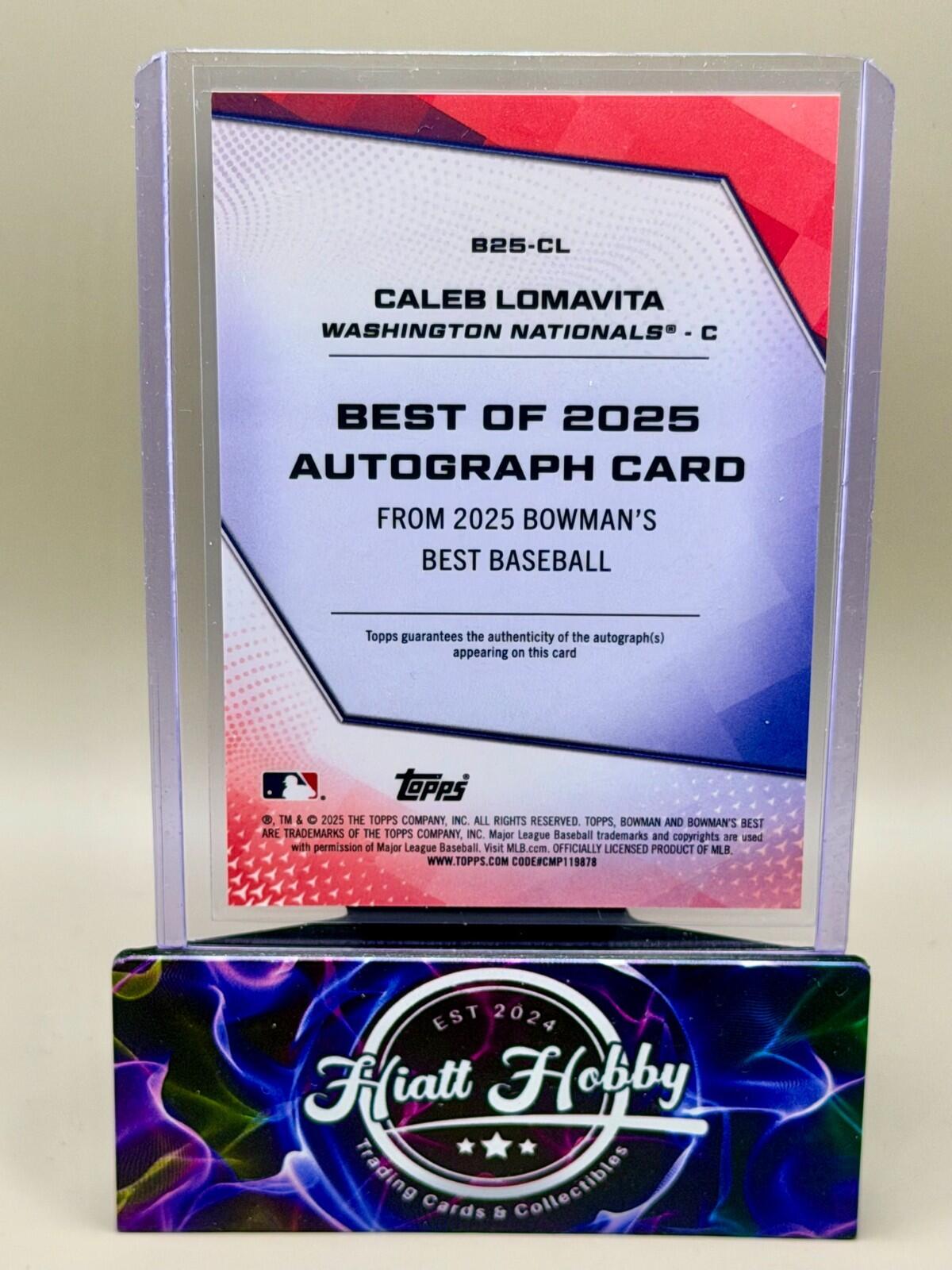 2025 Bowman's Best - #B25-CL Caleb Lomavita - Auto (RC)