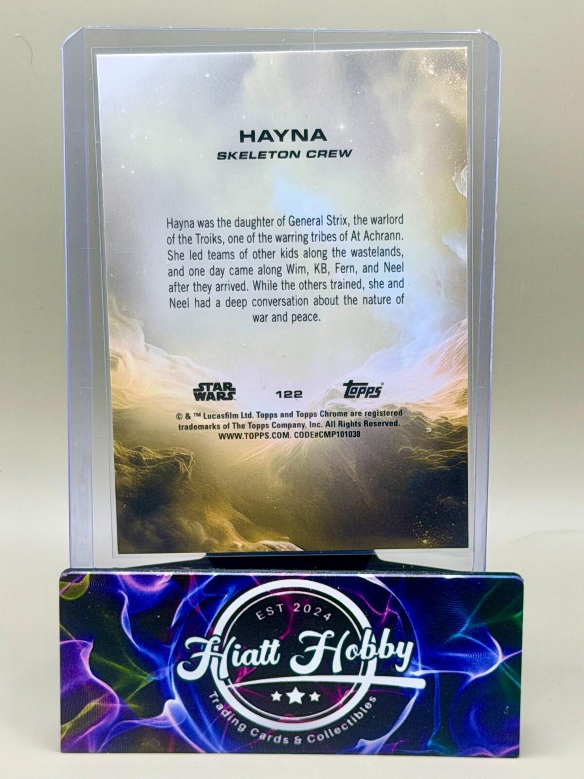 2025 Topps Chrome Star Wars - #122 Hayna - Raywave Refractor