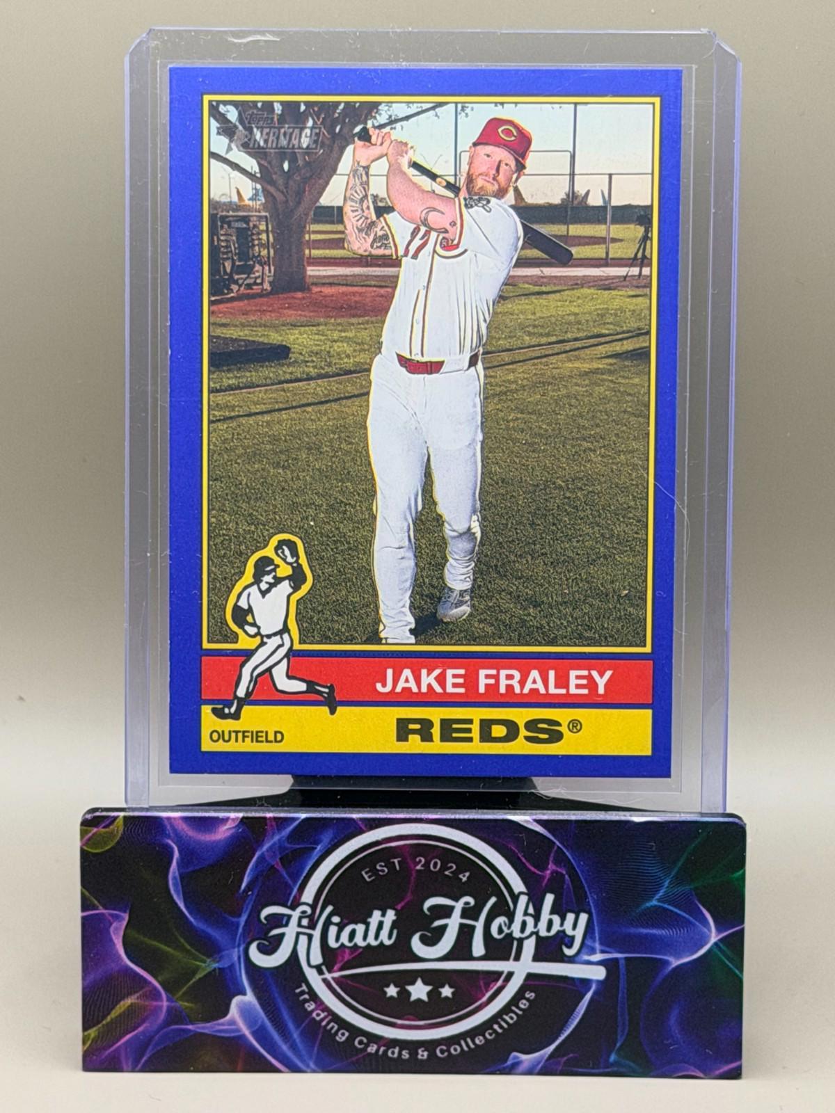 2025 Topps Heritage High Number - Jake Fraley #686 - Dark Blue Boarder