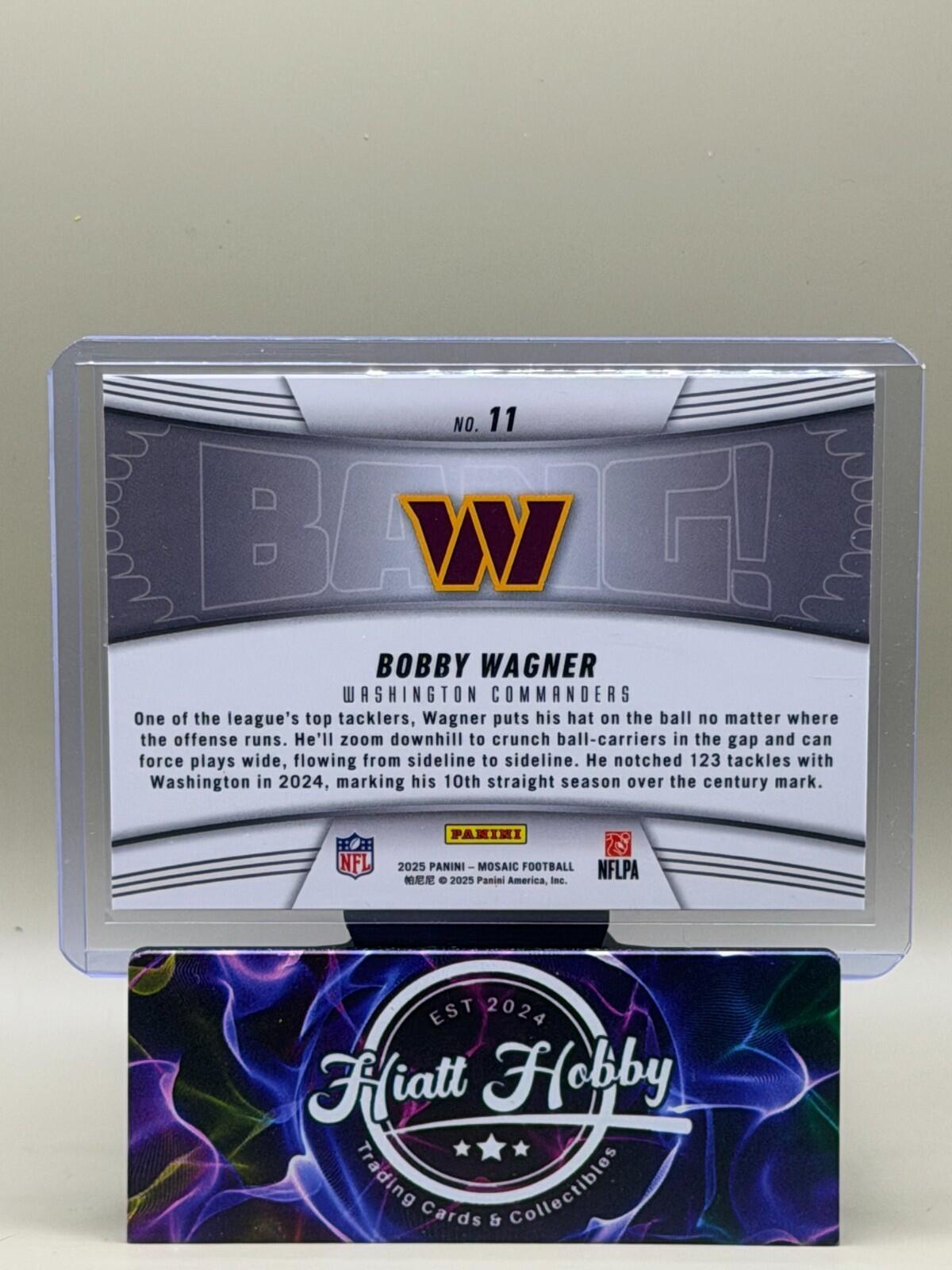 2025 Panini Mosaic Football - #11 Bobby Wagner - Bang - Silver Mosaic