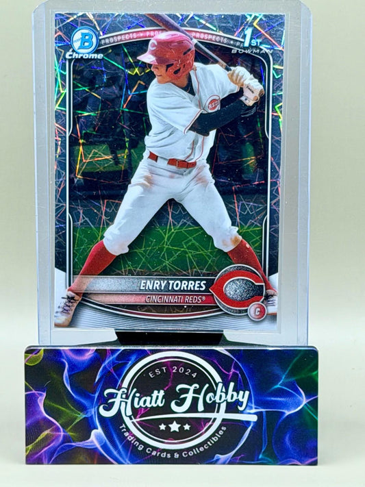 2025 Bowman Chrome - Enry Torres #BCP-168 - Laser Refractor (RC)
