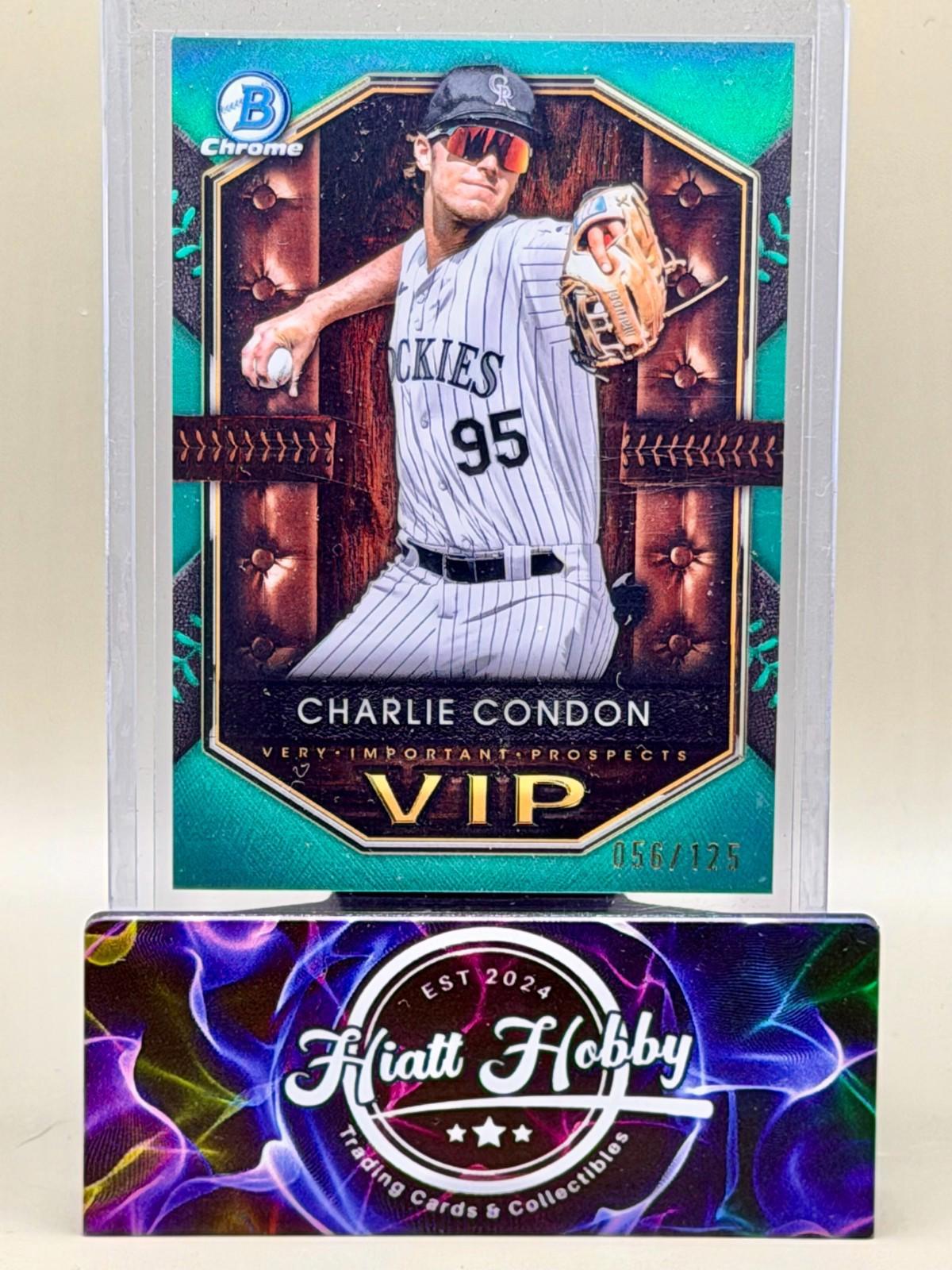 2025 Bowman Chrome - Charlie Condon #VIP-9 - Very Important Prospects Teal /125