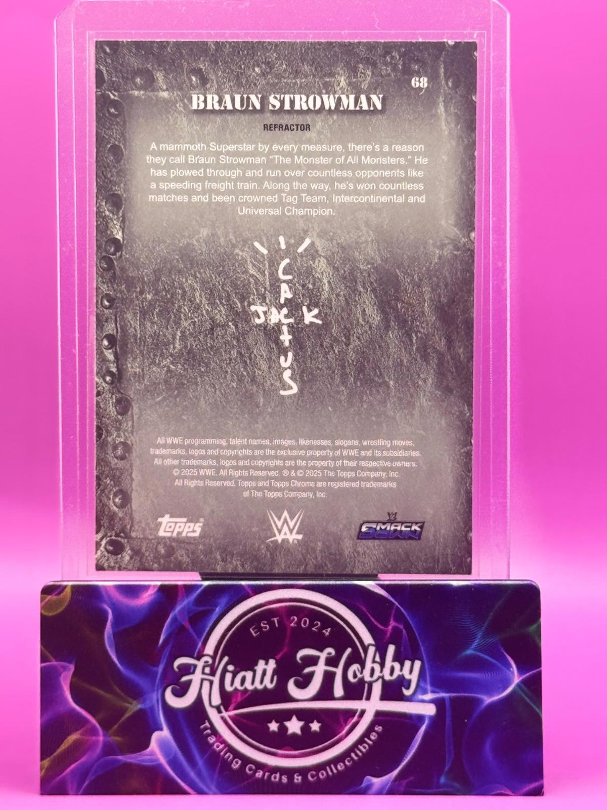 2025 Topps Chrome Cactus Jack WWE - Braun Strowman #68 - Refractor
