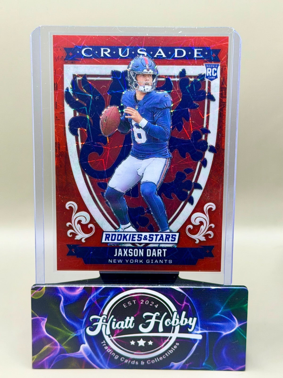 2025 Panini Rookies and Stars - #11 Jaxson Dart - Crusade - Laser (RC)