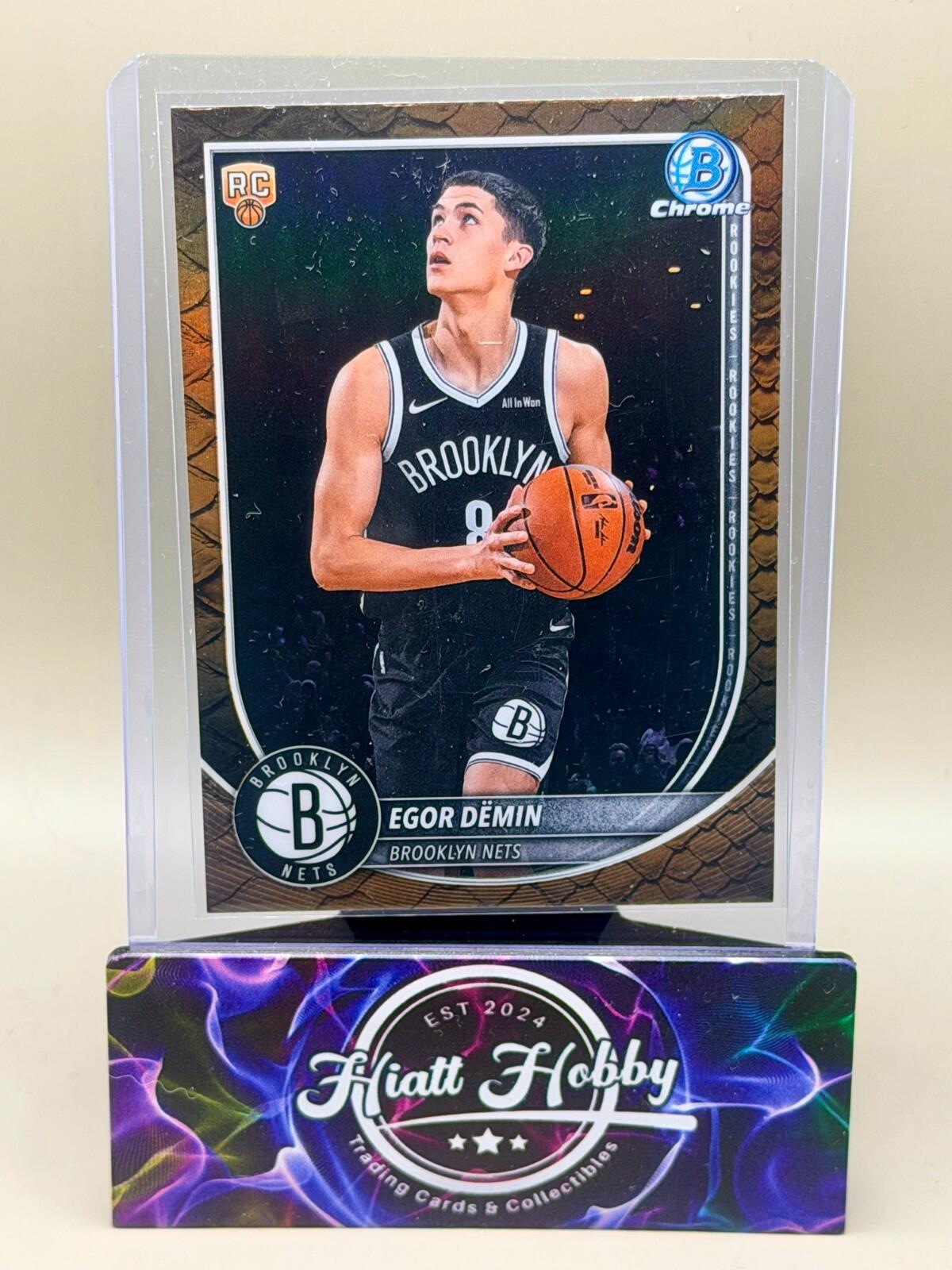 2025-26 Bowman Chrome Basketball - #BCV-8 Egor Demin - Reptilian (RC)
