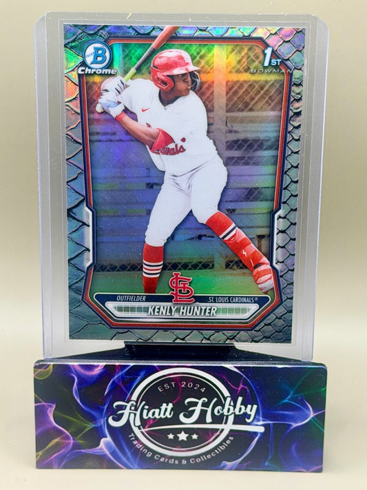 2026 Bowman Chrome Baseball - #BCP-130 Kenly Hunter - Reptilian Refractor (1st)