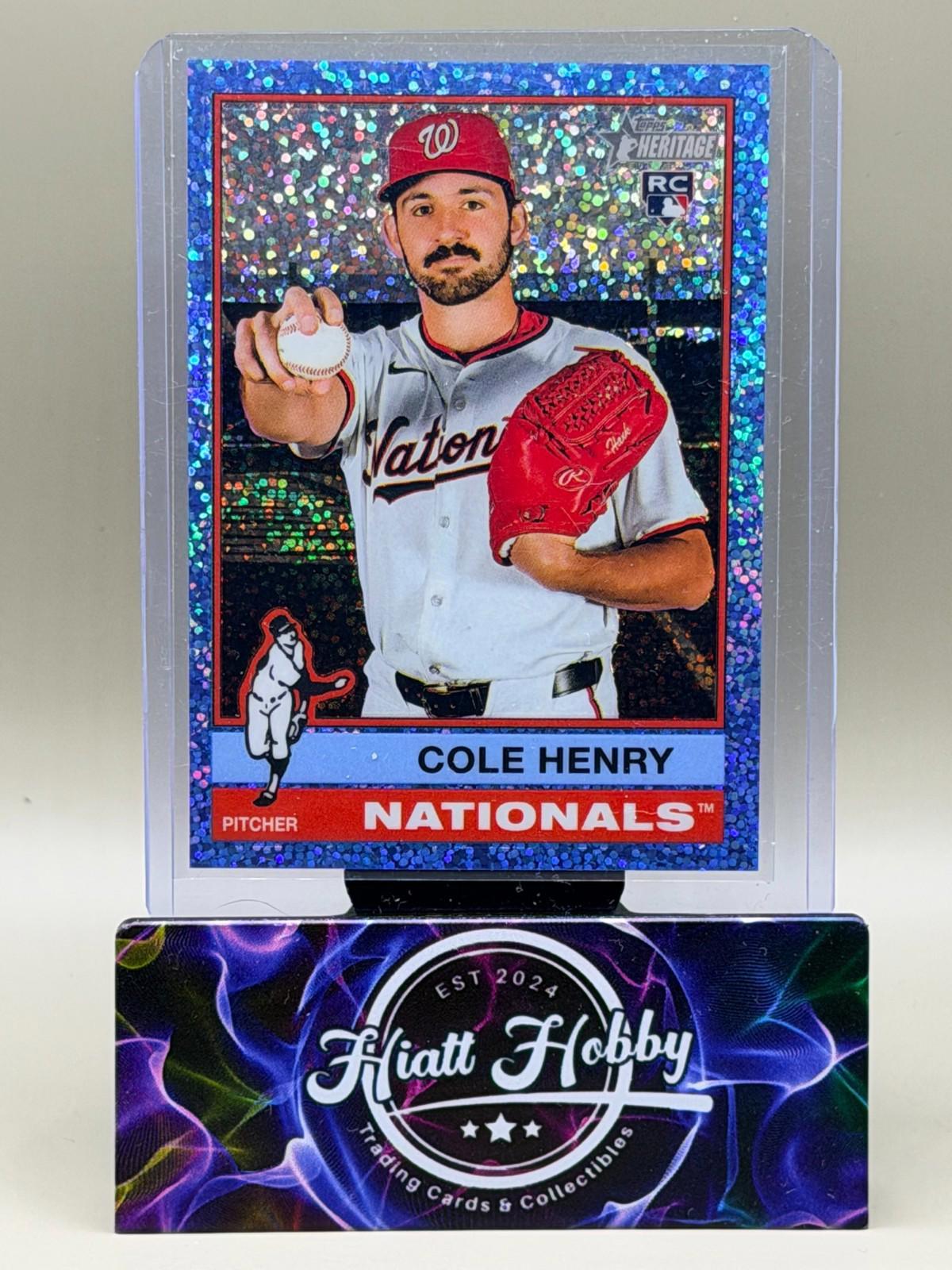 2025 Topps Heritage High Number - Cole Henry #697 - Light Blue Sparkle (RC)