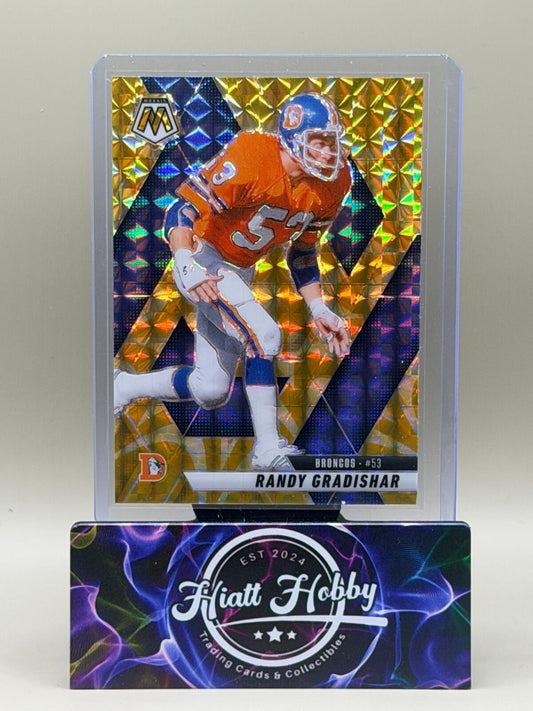 2025 Panini Mosaic Football - #178 Randy Gradishar - Reactive Yellow Mosaic
