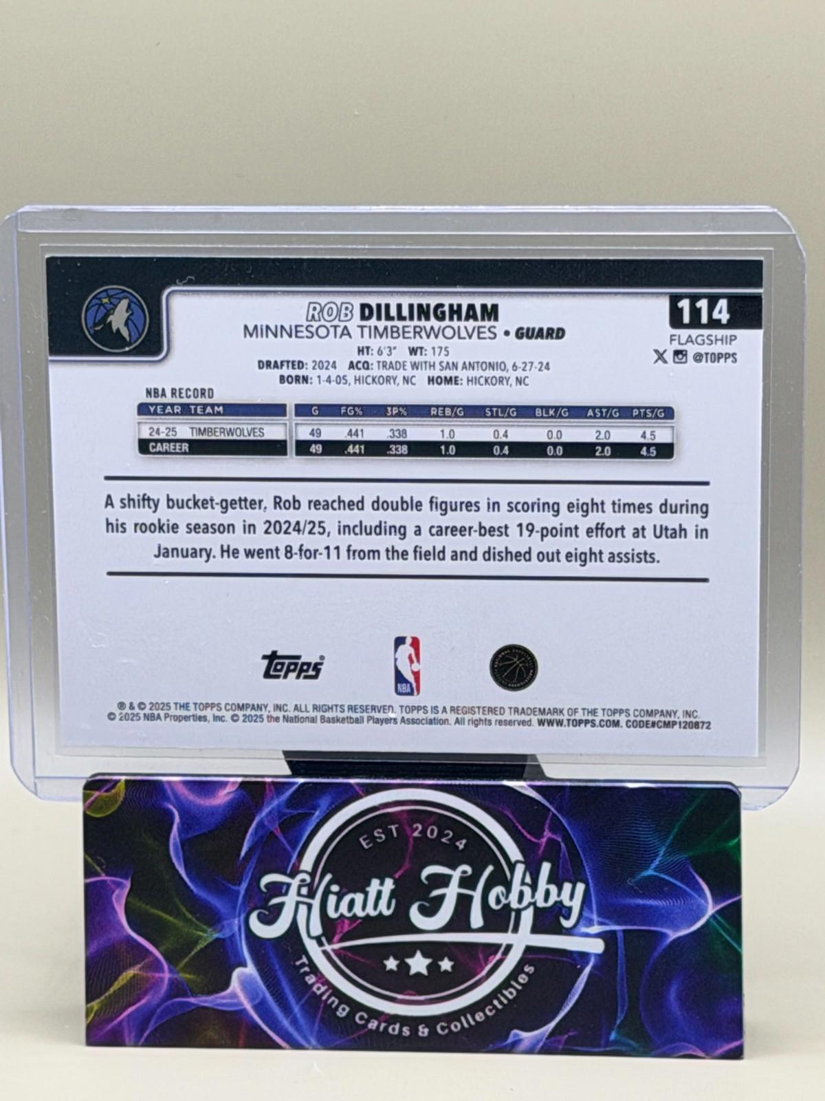 2025-26 Topps Basketball - Rob Dillingham #114 - Season Tipoff