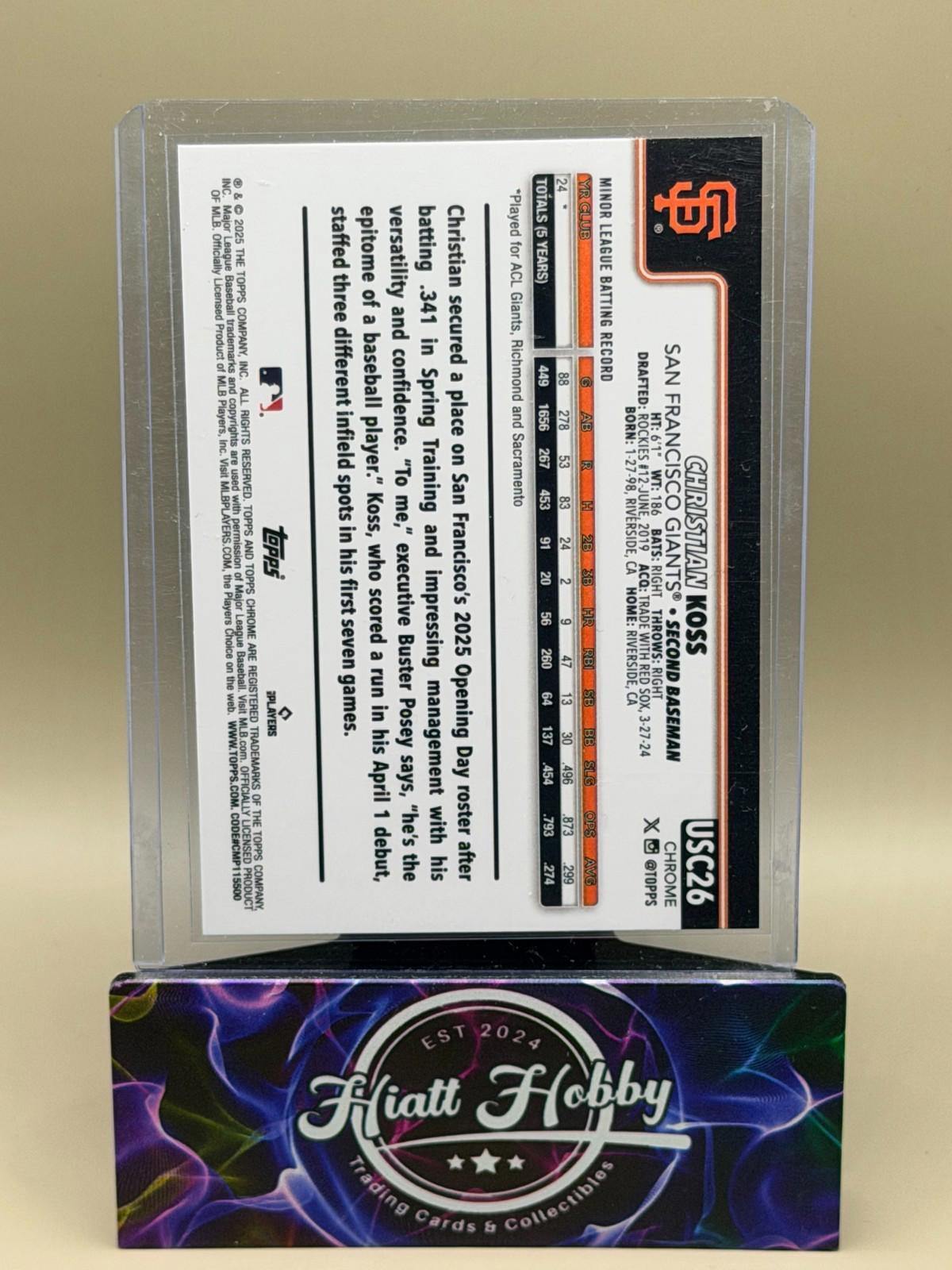 2025 Topps Chrome Update - Christian Koss #USC26 - Fanatics Logo Refractor (RC)