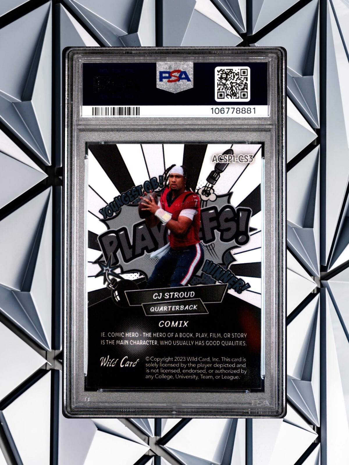 2023 WC Alumination Black Label - CJ Stroud - White ROY Mojo 1/1 - PSA 9
