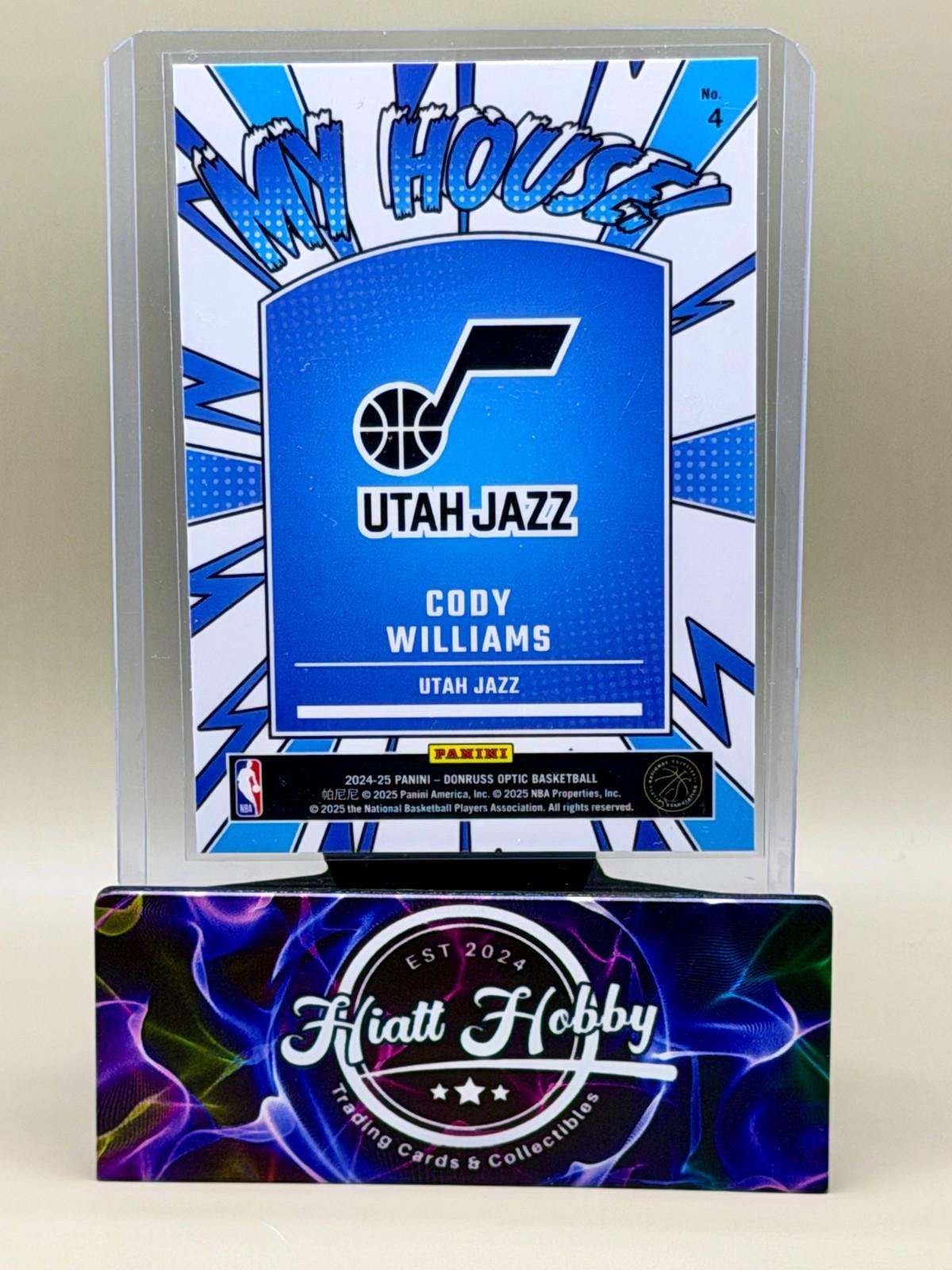 2024-25 Panini Donruss Optic - Cody Williams #4 - My House