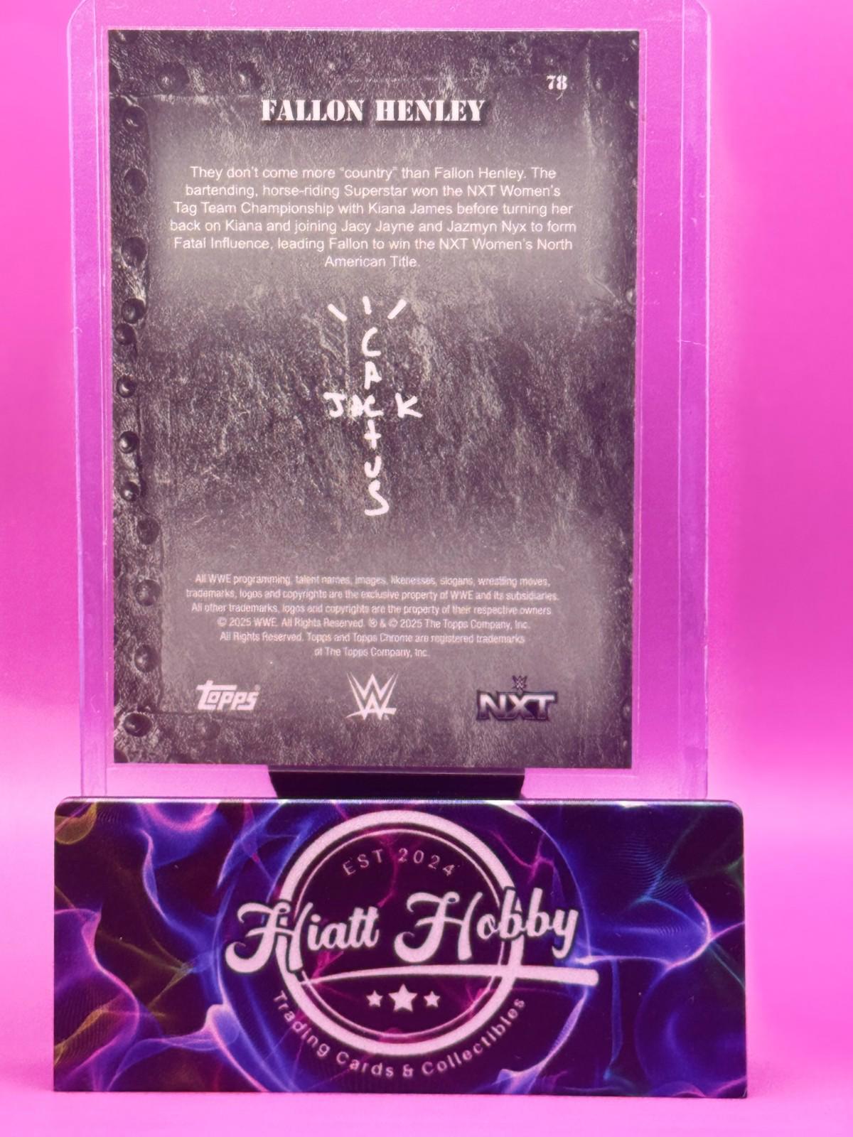 2025 Topps Chrome Cactus Jack WWE - Fallon Henley #78