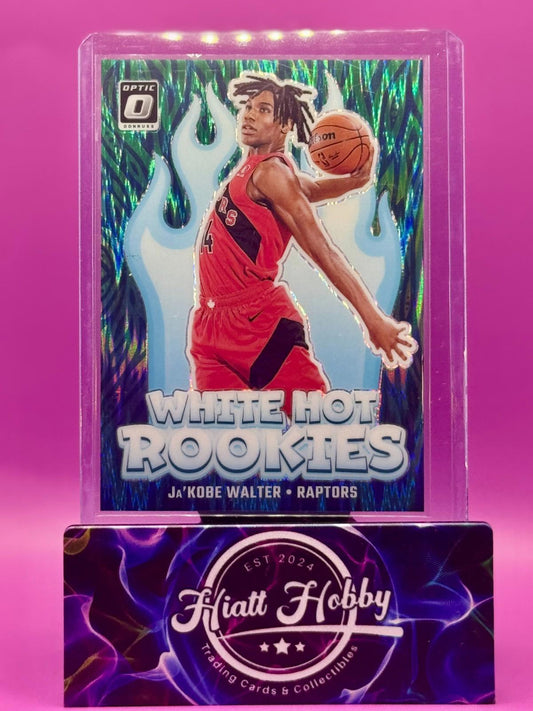 2024-25 Donruss Optic Ja'Kobe Walter #12 White Hot Rookies Green Shock /149 (RC)