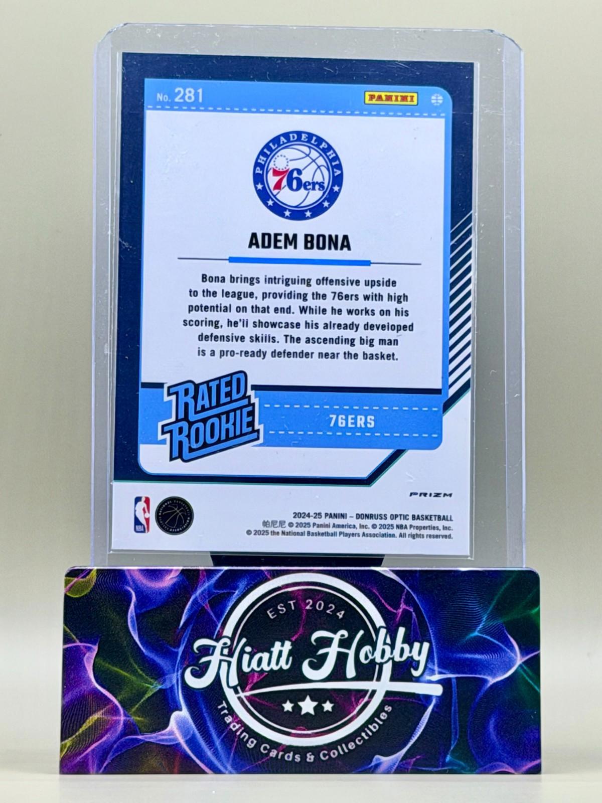 2024-25 Panini Donruss Optic - Adem Bona #281 - Silver Holo Prizm (RC)