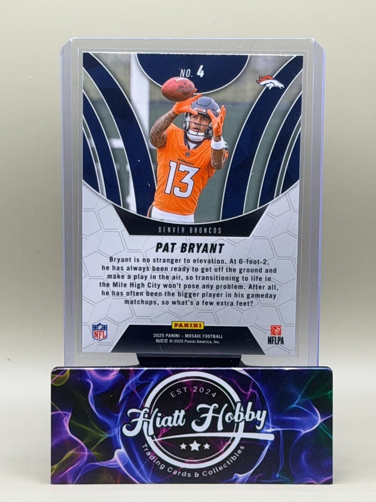 2025 Panini Mosaic Football - #4 Pat Bryant - Elevate - Silver Mosaic (RC)