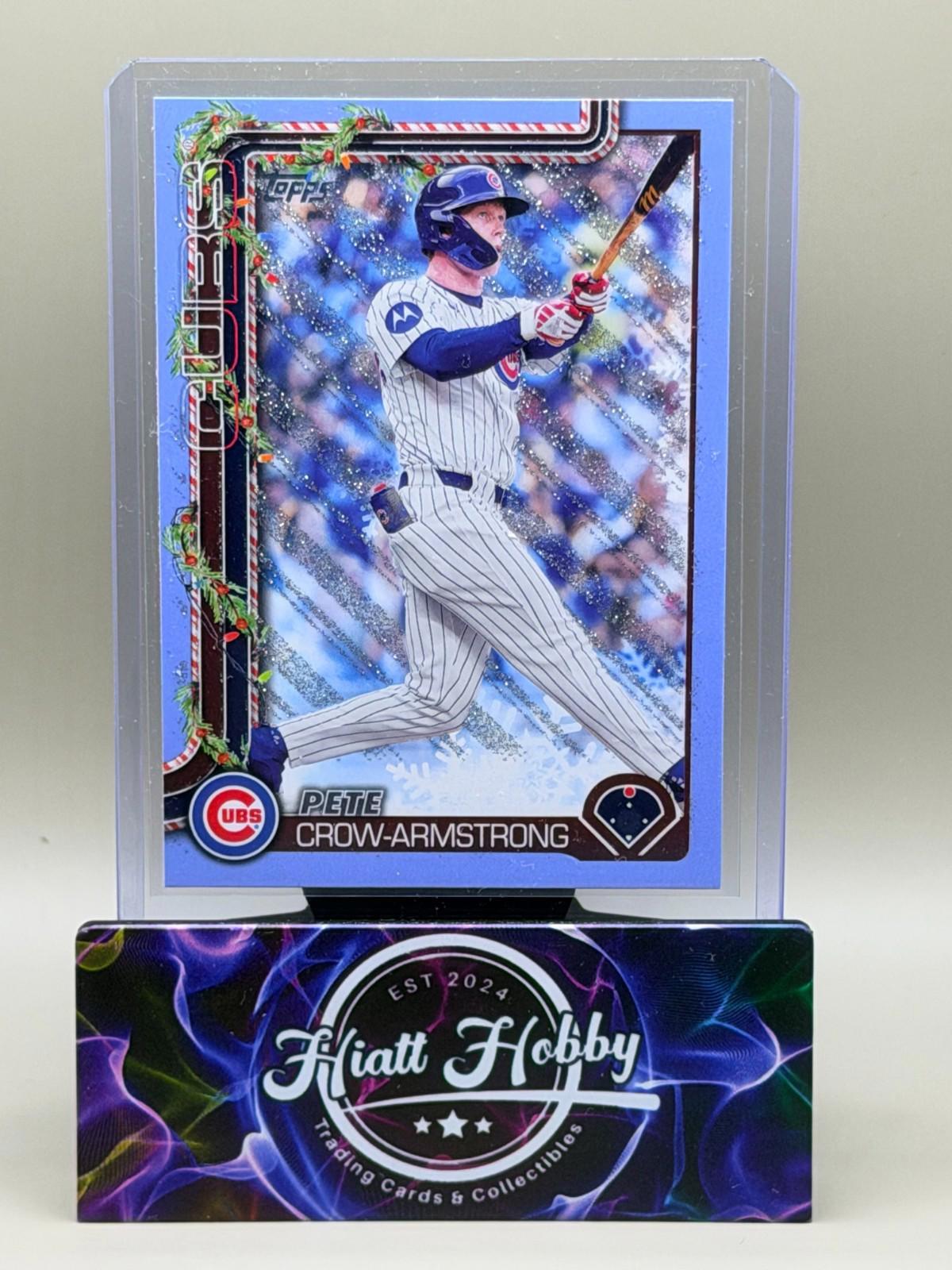 2025 Topps Holliday - Pete Crow-Armstrong #H41 - Light Blue and White Glitter