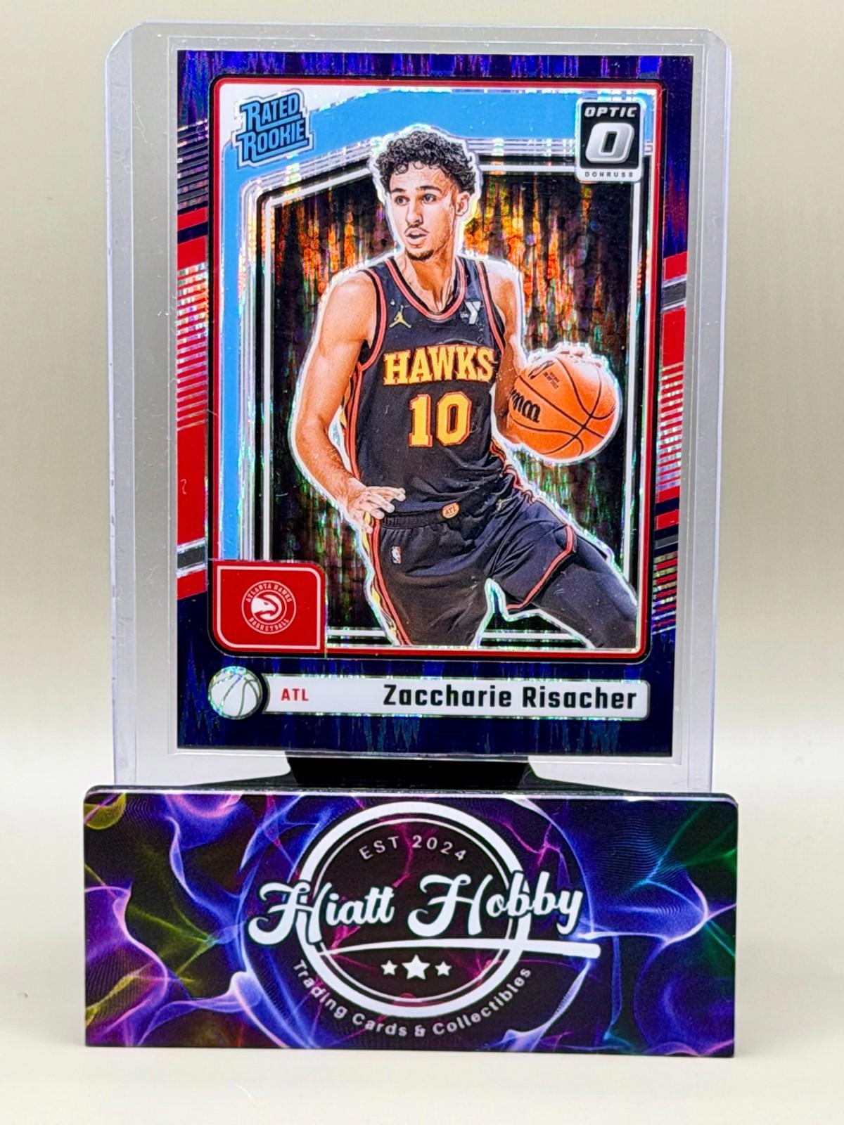 2024-25 Panini Donruss Optic - Zaccharie Risacher #268 - Purple Shock Prizm (RC)