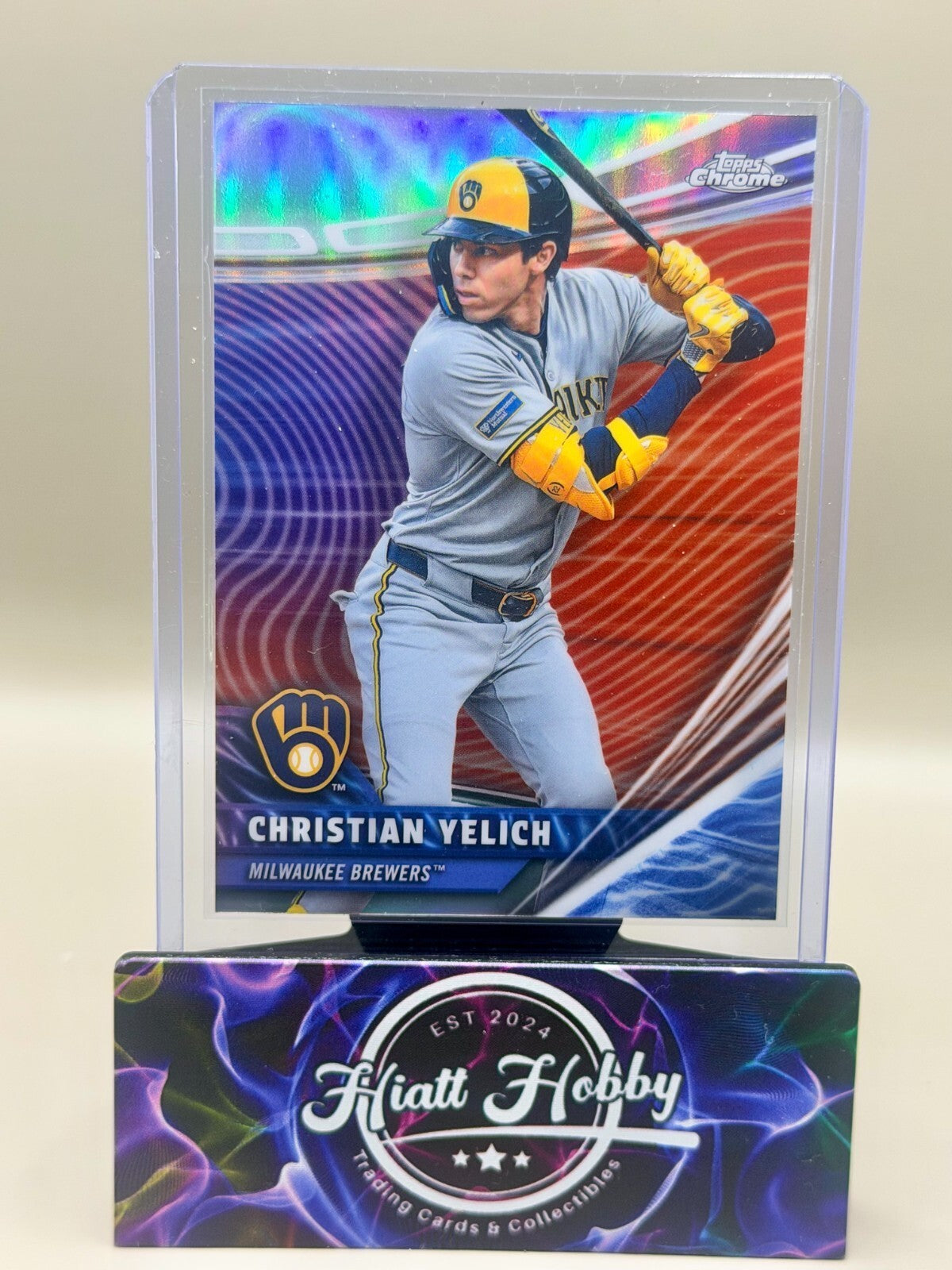 2026 Topps Chrome - #RVA-24 Christian Yelich - Chrome Rivals - Away