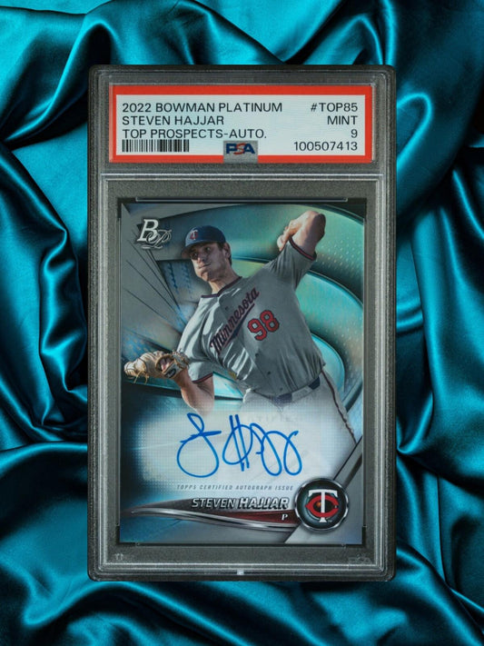 2022 Bowman Platinum - Steven Hajjar #TOP-85 (AU, RC) - PSA 9