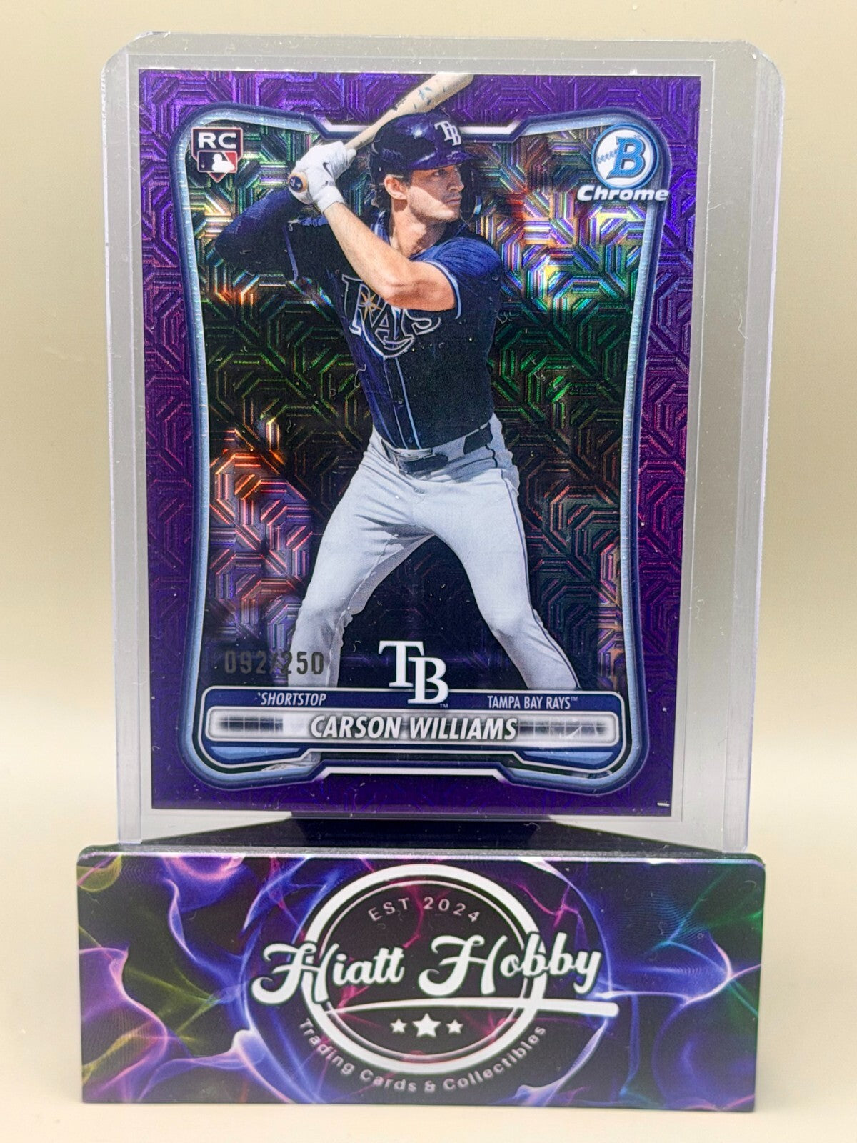 2026 Bowman Chrome Baseball - #39 Carson Williams - Purple Mojo /250 (RC)