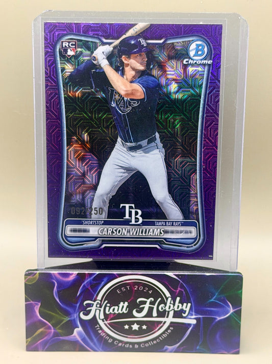 2026 Bowman Chrome Baseball - #39 Carson Williams - Purple Mojo /250 (RC)