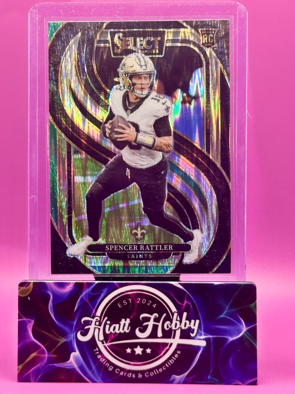2024 Panini Select  Spencer Rattler #130 Premier Level Black & Green Shock Prizm