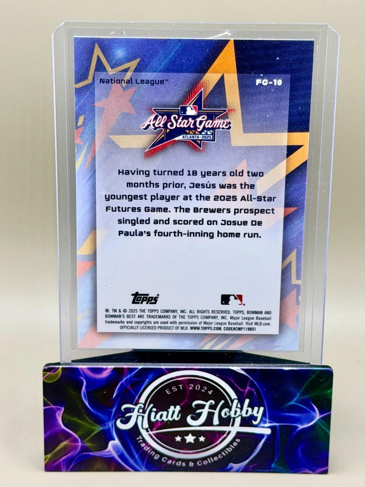2025 Bowman's Best - #FG-10 Jesus Made - Futures Game (RC)