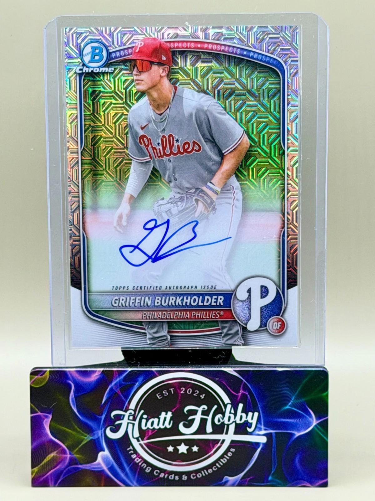 2025 Bowman Chrome - Griffin Burkholder #BMA-GB  - Mojo Auto (RC, AU)