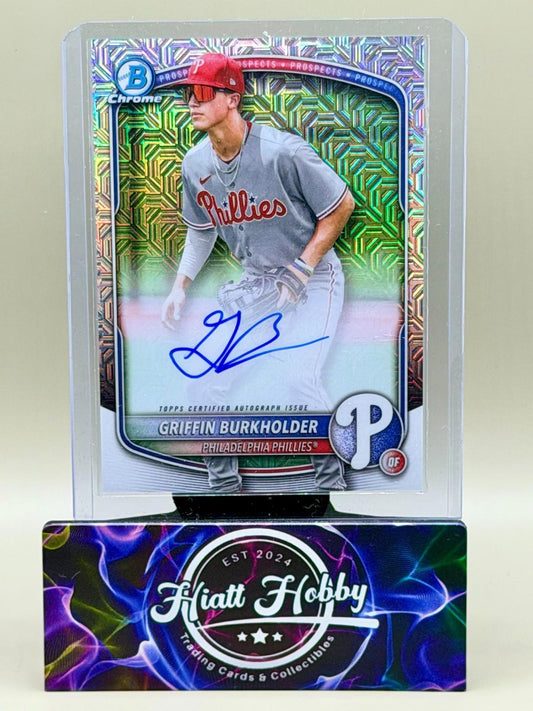 2025 Bowman Chrome - Griffin Burkholder #BMA-GB  - Mojo Auto (RC, AU)