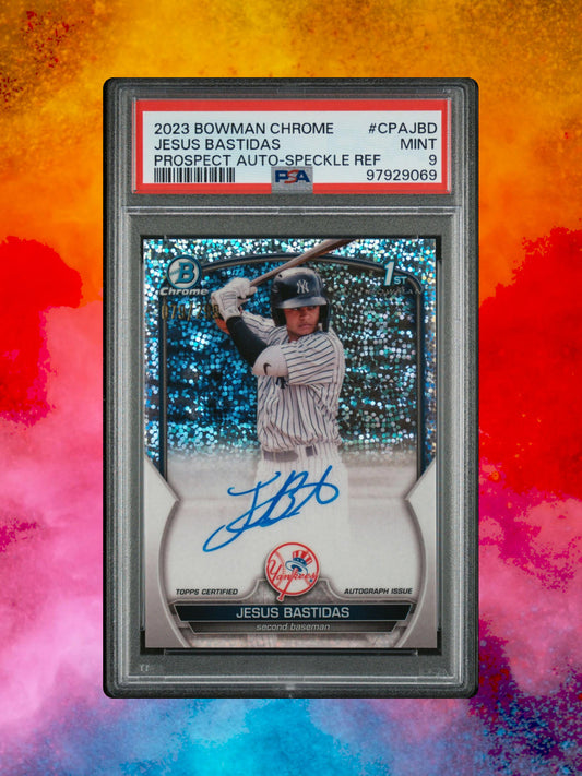 2023 Bowman Chrome Jesus Bastidas #CPA-JBD - Speckle Refractor /299 - PSA 9