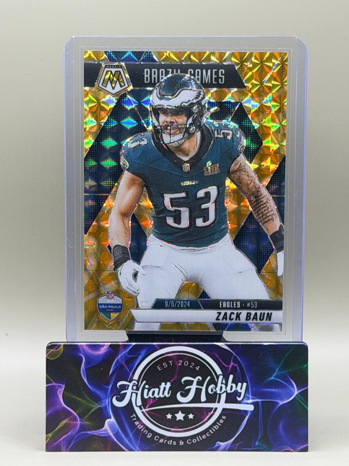 2025 Panini Mosaic Football - #268 Zack Baun - Reactive Yellow Mosaic