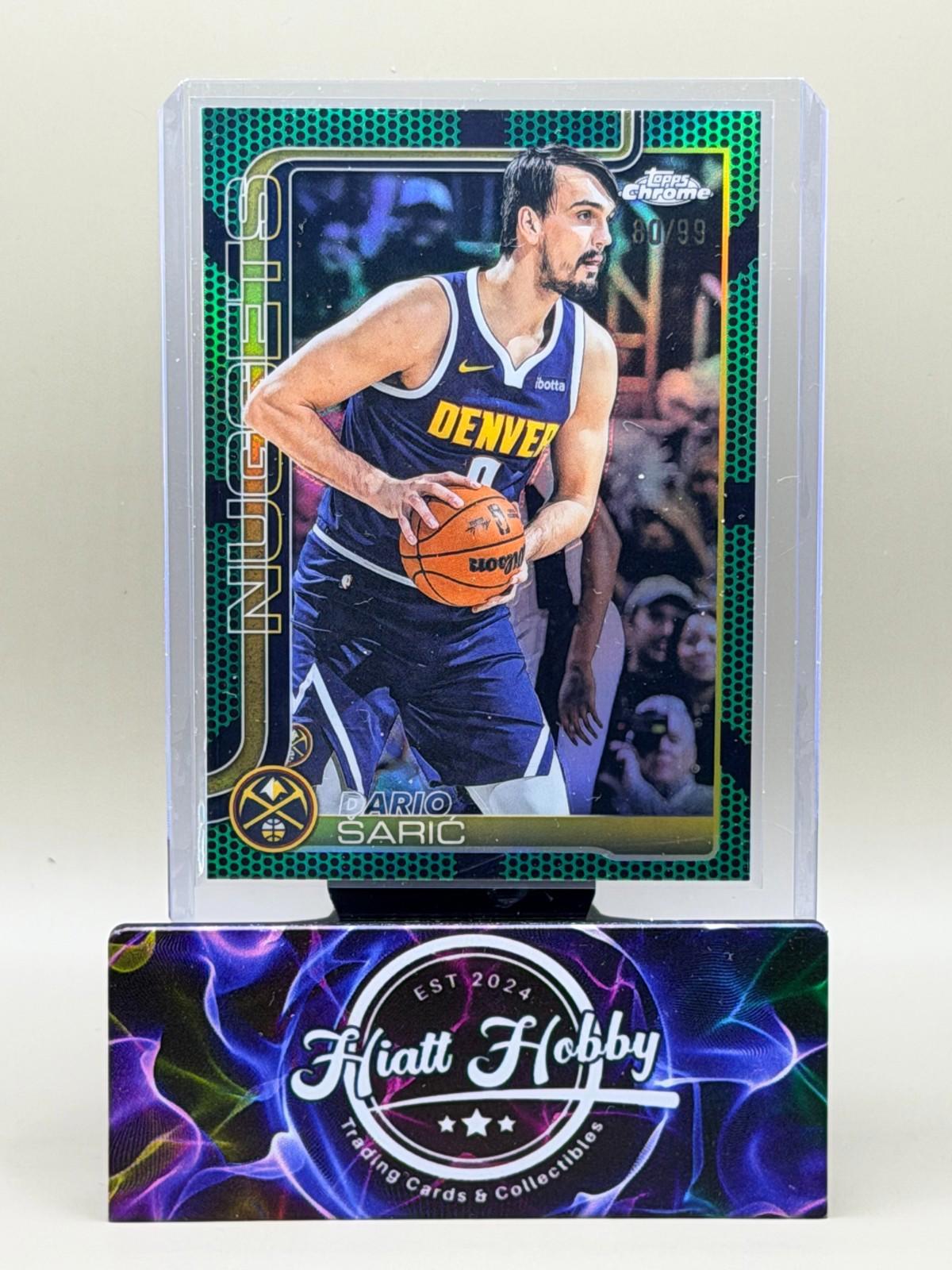 2025-26 Topps Chrome - Dario Saric #77 - Green Basketball Refractor /99