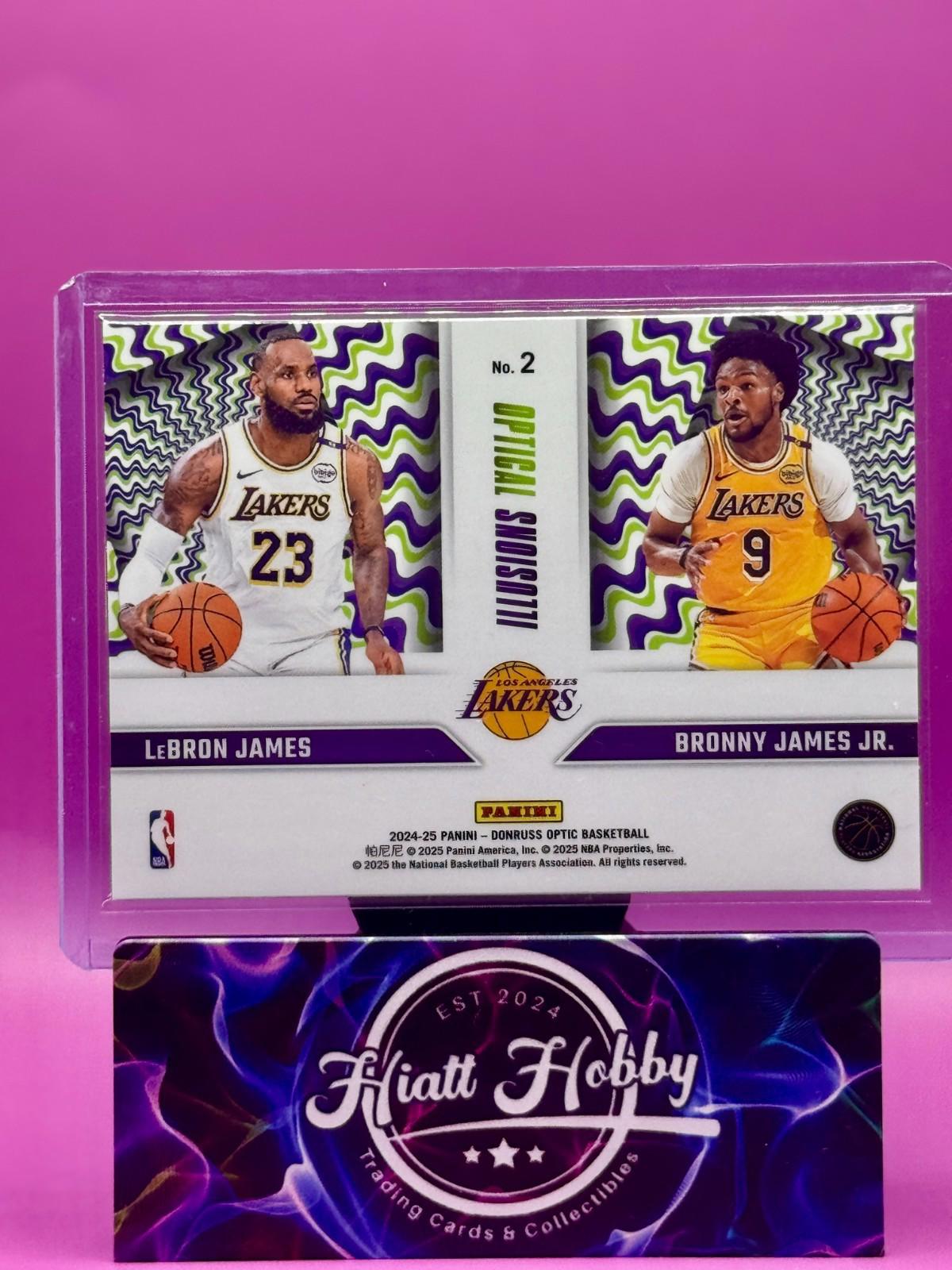 2024-25 Panini Donruss Optic - LeBron James & Bronny James #2 Optical Illusions
