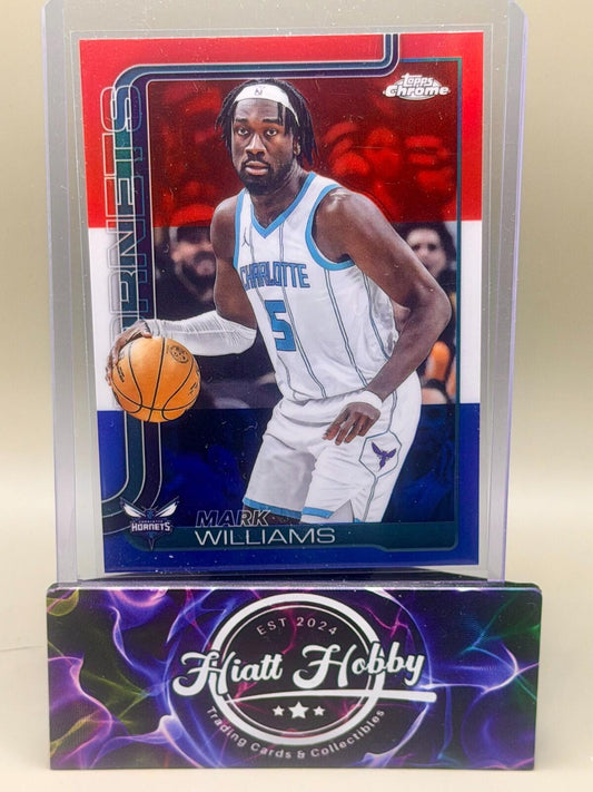 2025-26 Topps Chrome - #34 Mark Williams - Red White Blue Refractor