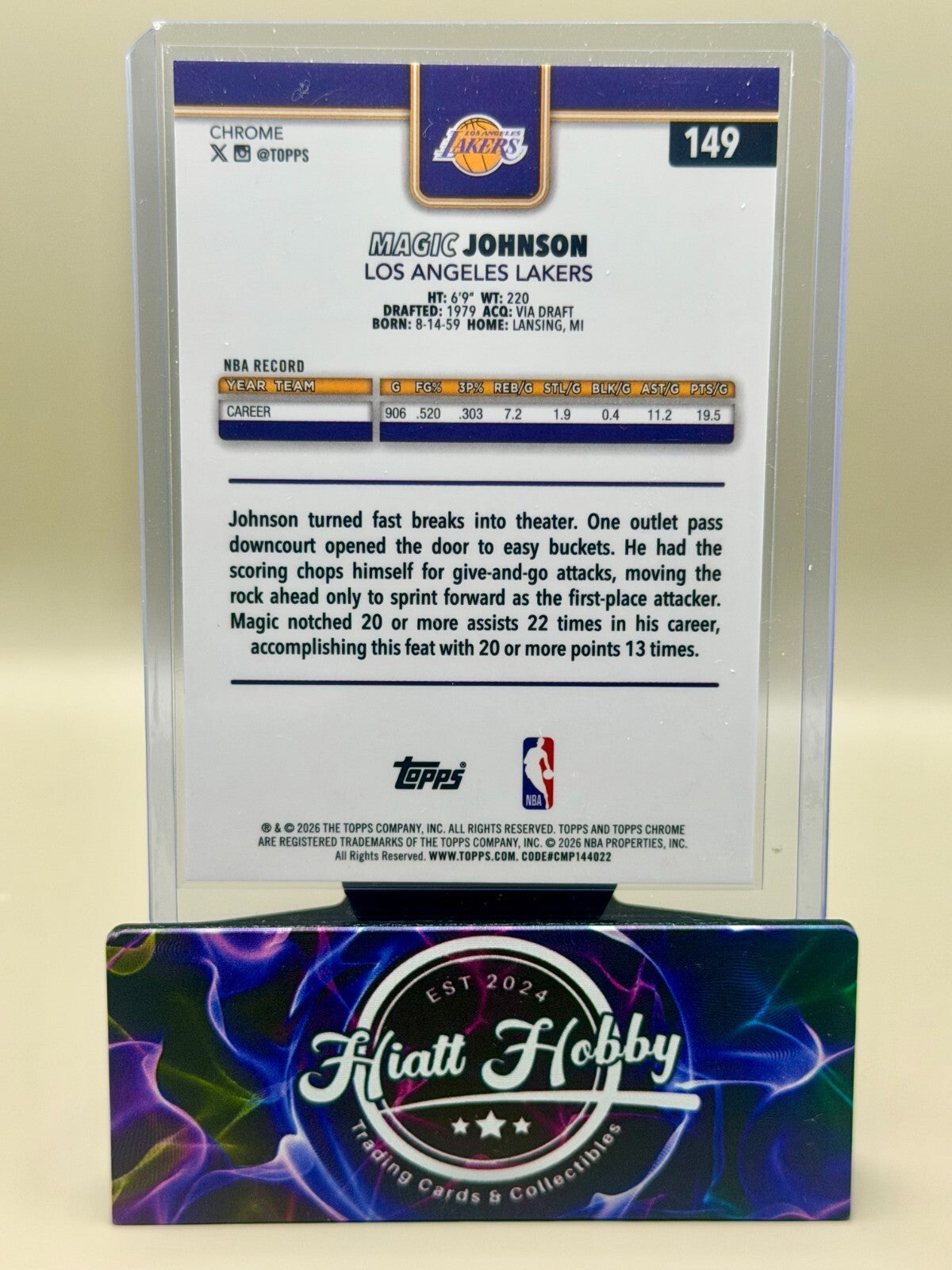 2025-26 Topps Chrome Update - #149 Magic Johnson - Refractor