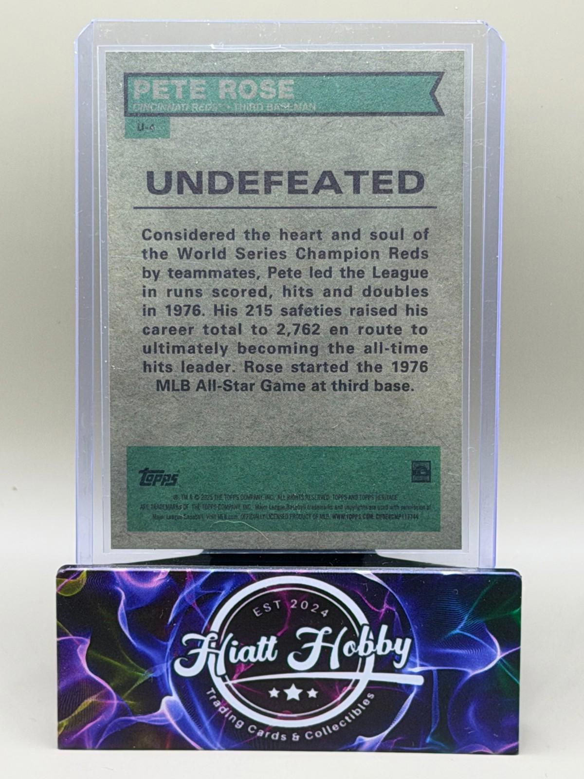 2025 Topps Heritage High Number - Pete Rose #U-4 - Undefeated