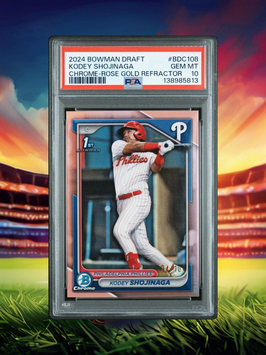 2024 Bowman Draft Chrome - Kodey Shojinaga #BDC-108 - Rose Gold /10 - PSA 10