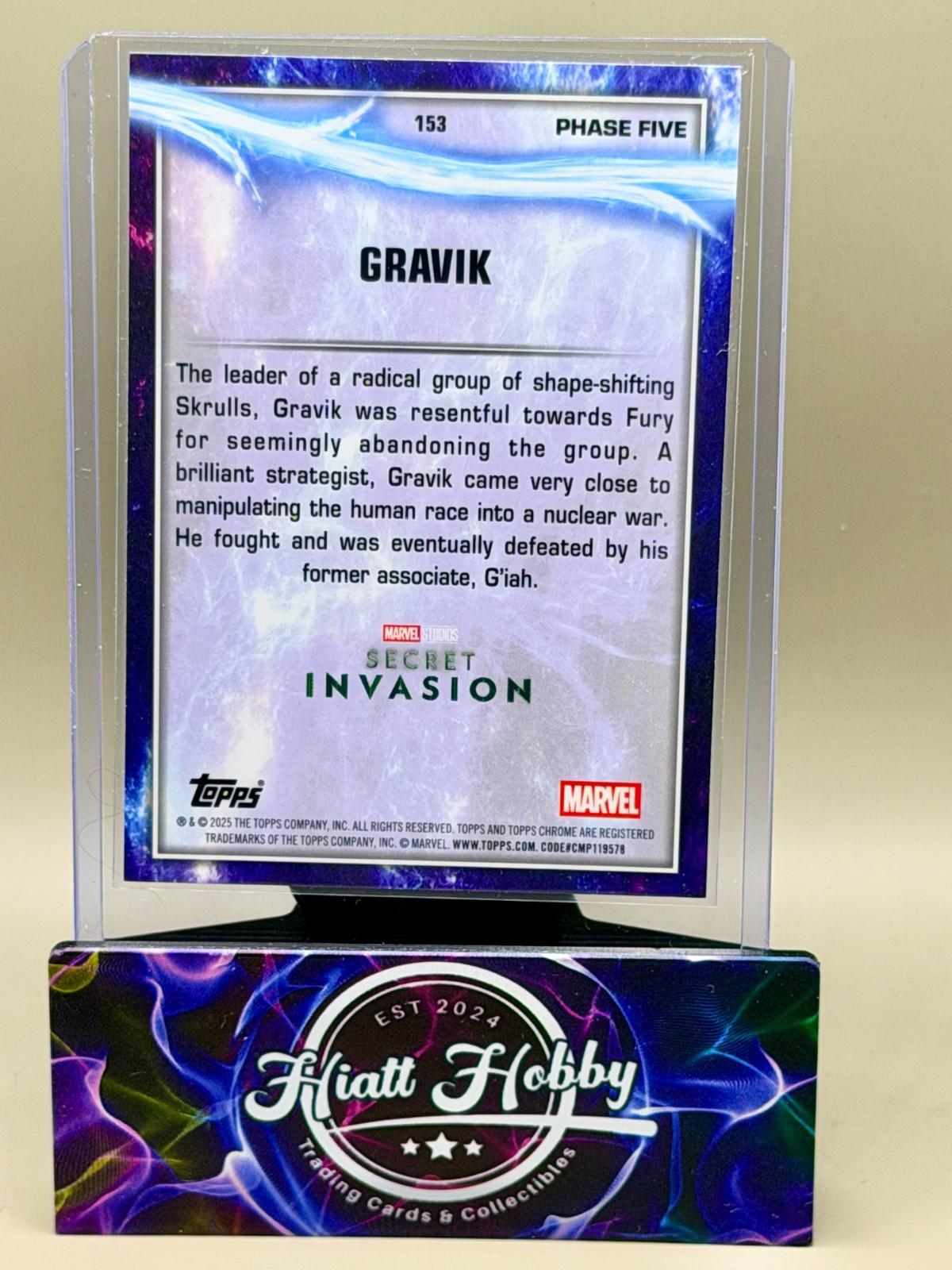 GRAVIK 2025 Topps Chrome Marvel Studios Prism Refractor #153
