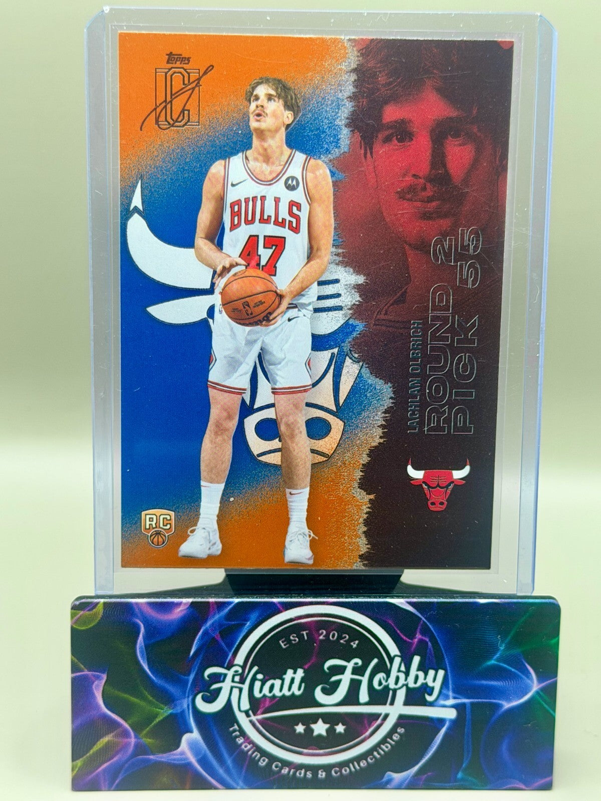 2025-26 Topps Signature Class - #145 Lachlan Olbrich - Orange Blue (RC)