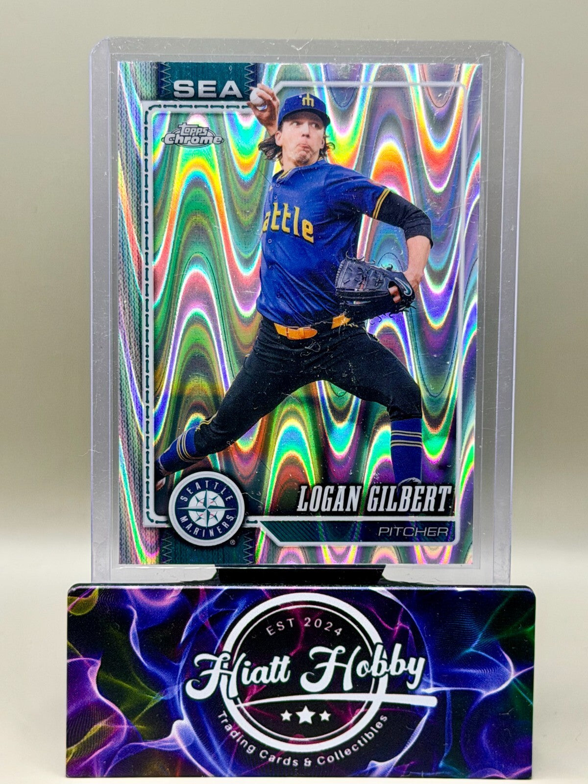 2026 Topps Chrome - #176 Logan Gilbert - Raywave Refractor