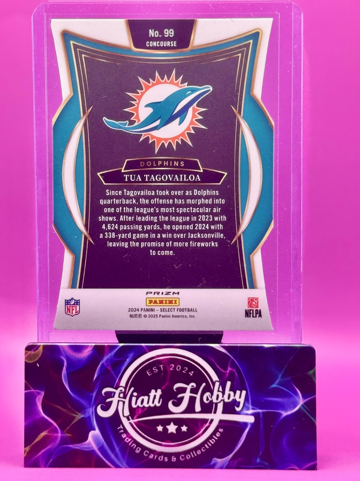 2024 Panini Select - Tua Tagovailoa #99 - Concourse - Silver Prizm Die-Cut