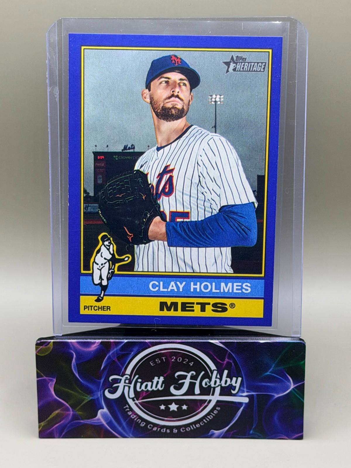 2025 Topps Heritage High Number - Clay Holmes #553 - Dark Blue Boarder
