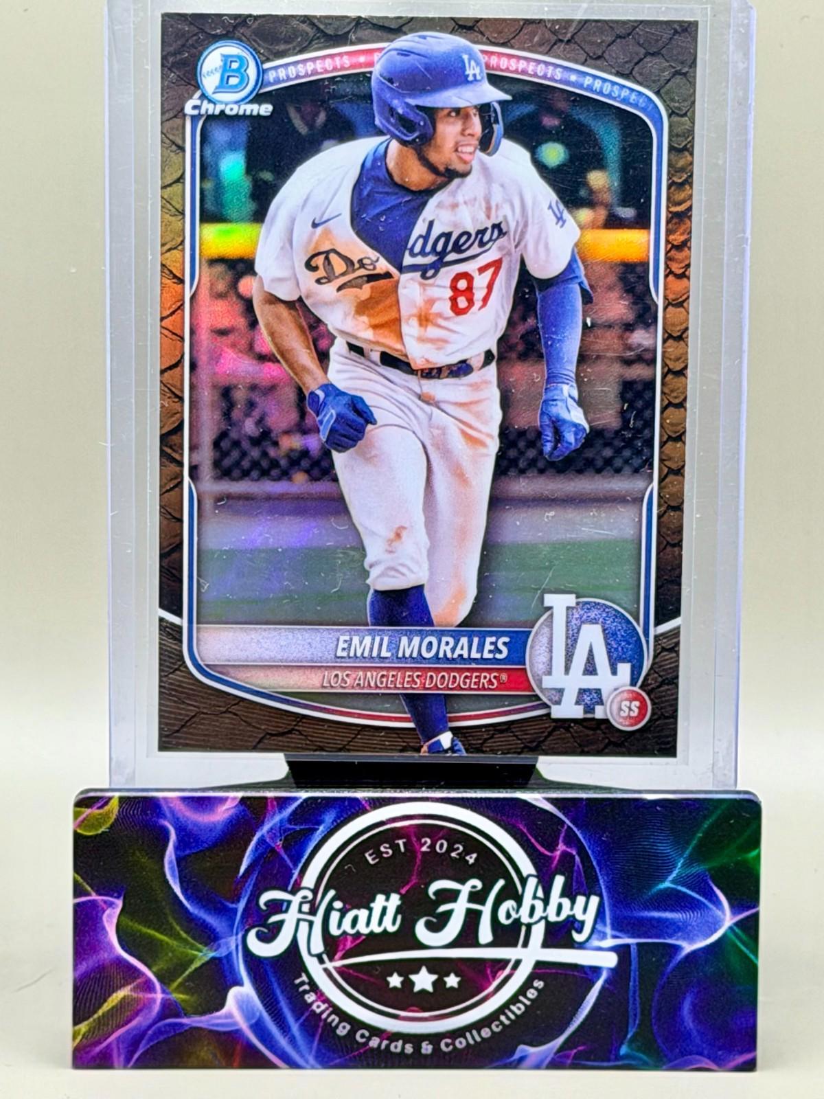 2025 Bowman Chrome - Emil Morales #BCP-127 - Reptillian Refractor (RC)